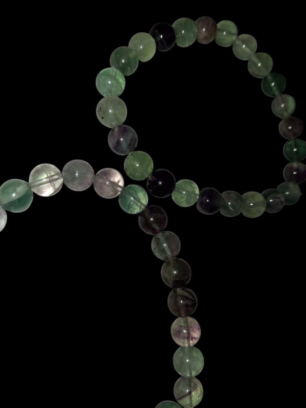 Stunning Vibrant Rainbow Fluorite 8mm Round Genuine Beads - Picture 10 of 10